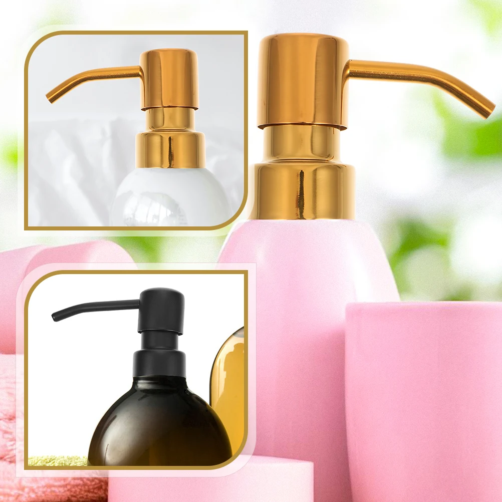 

2Pcs Electric Plating Pump Heads Stainless Steel PP Soap Dispenser Lotion Pumps Replacement Bottles Perfume H washing Storage