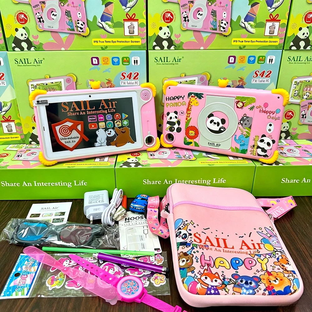 SAIL Air S42 7 Inch Kid's Tablet 8GB+256GB SIM+WIFI Android 15 Play Store Children's AI Learning Machine