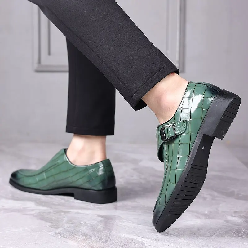 أحذية رجال الأعمال الكلاسيكية بدون كعب على الطراز الأمريكي مريحة ومتعددة الاستخدامات أحذية جلدية ذات علامة تجارية بريطانية أحذية اجتماعية للرجال #2