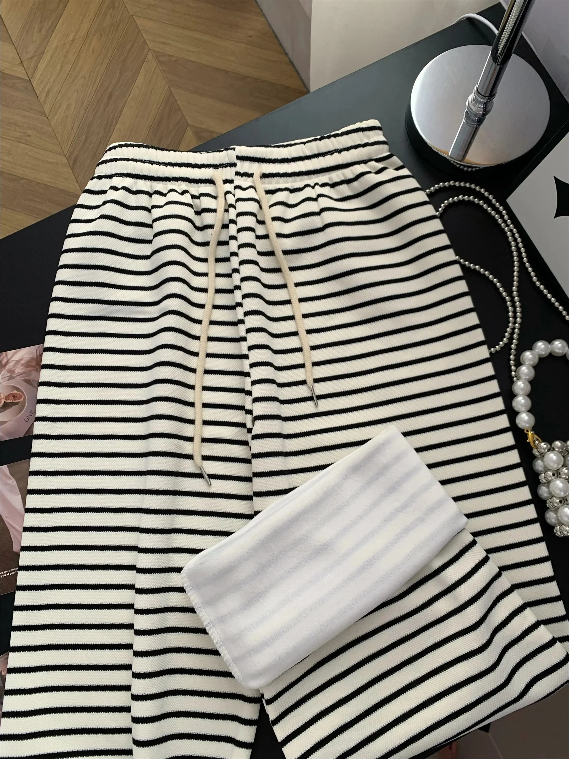 

Thiened Fce Широкие брюки женские осенне-зимние домашние брюки для бега для отдыха с высокой талией прямого кроя корейский Sle