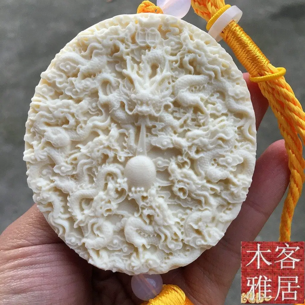 Ivory Fruit Carving Kowloon Immovable Ming Wang Guan Gong Monkey King Pi Xiu Life Buddha Guardian God Car Pendant Large Brand