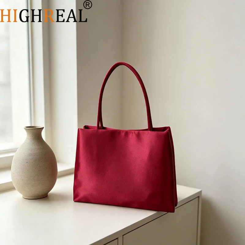 Silk Organ Bag New High-end Slack Portable Small Square Unique Texture Simple Casual Daily Fashion Minimalist Niche Chic Small
