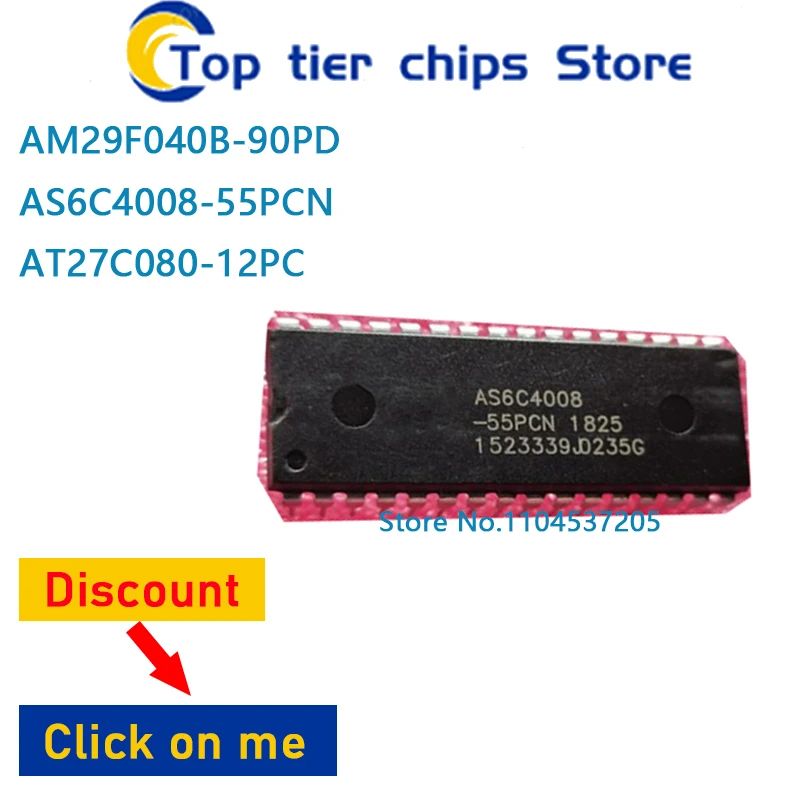 10PCS~5PCS/LOT  AM29F040B-90PD AS6C4008-55PCN AT27C080-12PC DIP32 100% NEW