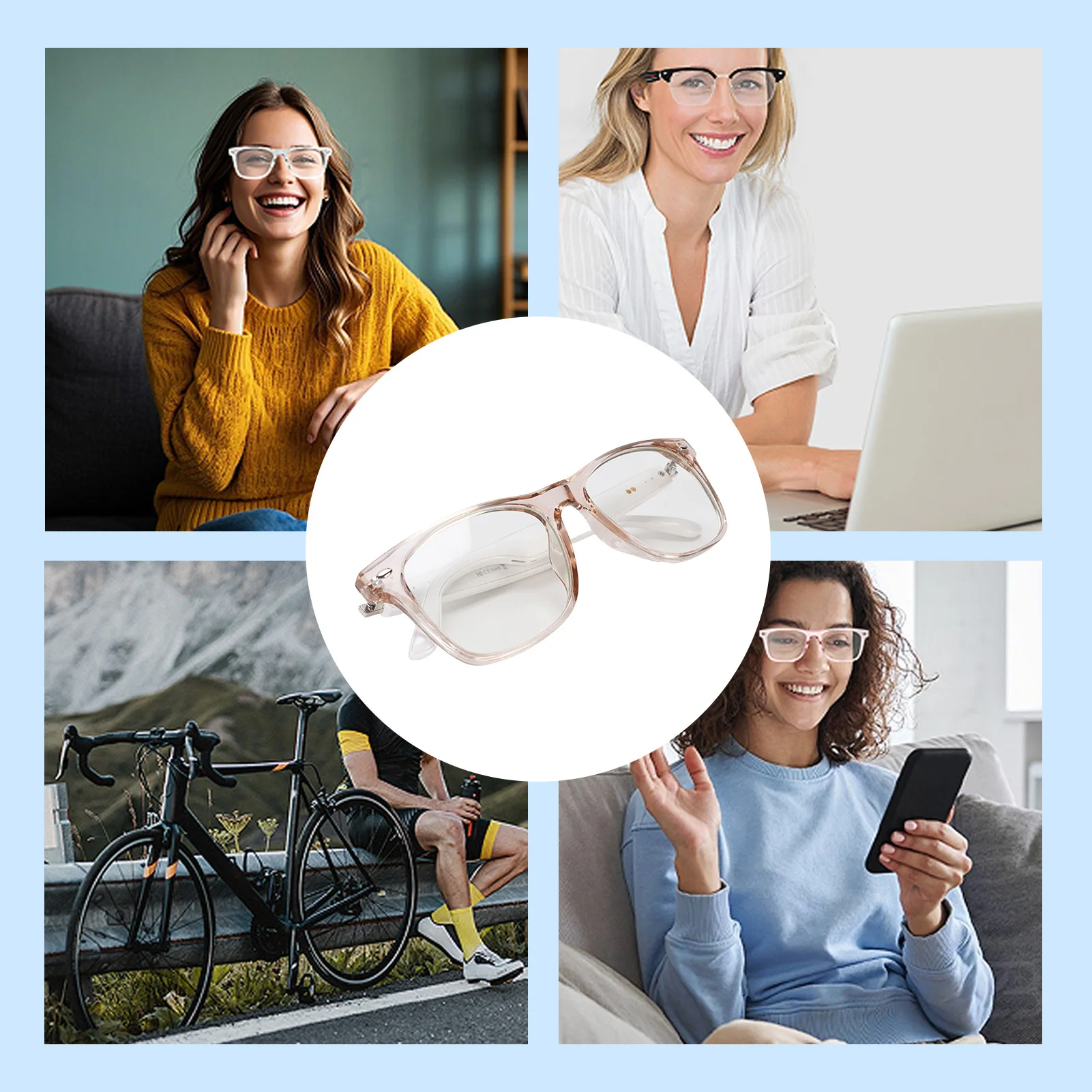 نظارات لاسلكية للاتصال بالذكاء الاصطناعي نظارات ذكية بلوتوث 5.4 للحد من الضوضاء ومضادة للضوء الأزرق مع ميكروفون ومكبر صوت لقيادة السفر