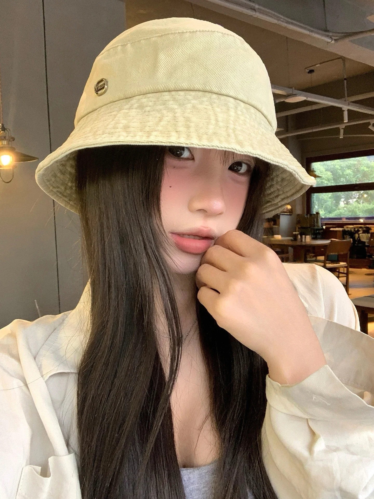 Retro Korean Denim Fisherman Hat Women's New Style Spring Summer Washed out Sun Protection Casual Versatile Bucket Hat