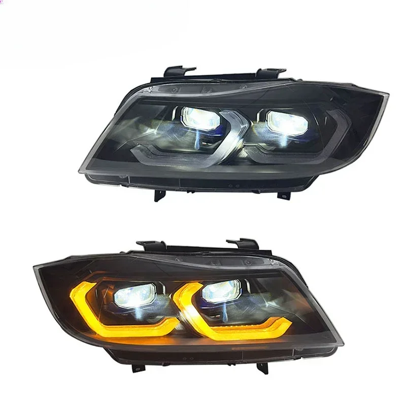 Auto Car Lights for BMW 3 Series E90 Headlight Assembly LCI Headlamp Modified 2005-2012 LED  Daytime Running 