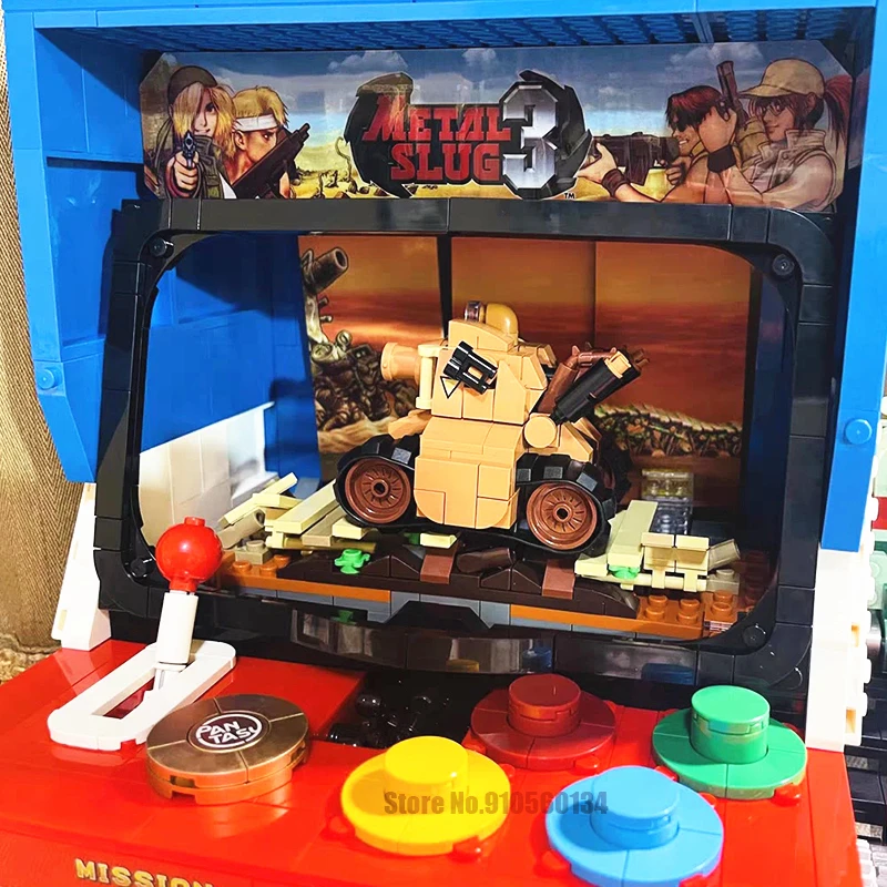 Pantasy Retro Arcade Machine Building Set per adulti Metal Slug Entertainment System Building Kit da collezione assemblare il modello