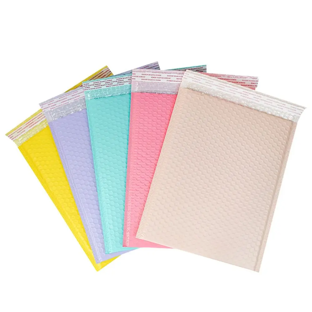 10 Pcs Self Seal Packaging PE Macaroon Color Bubble Mailers Padded Envelopes Bubbles Courier Envelope Delivery Package Mailer