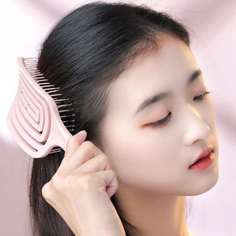 

Полая щетка для волос, массажная расческа для кожи головы, распутыватель для укладки волос, быстрая сушка, инструмент для распутывания влажных сухих вьющихся волос, расслабляющий