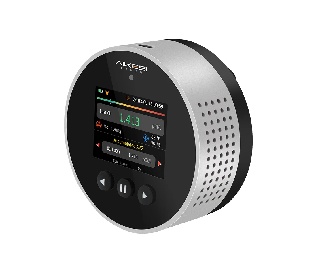 AIKESI RM-65  Portable Home Radon Detector  Natural Gas Detector Alpha Spectrometry Detector