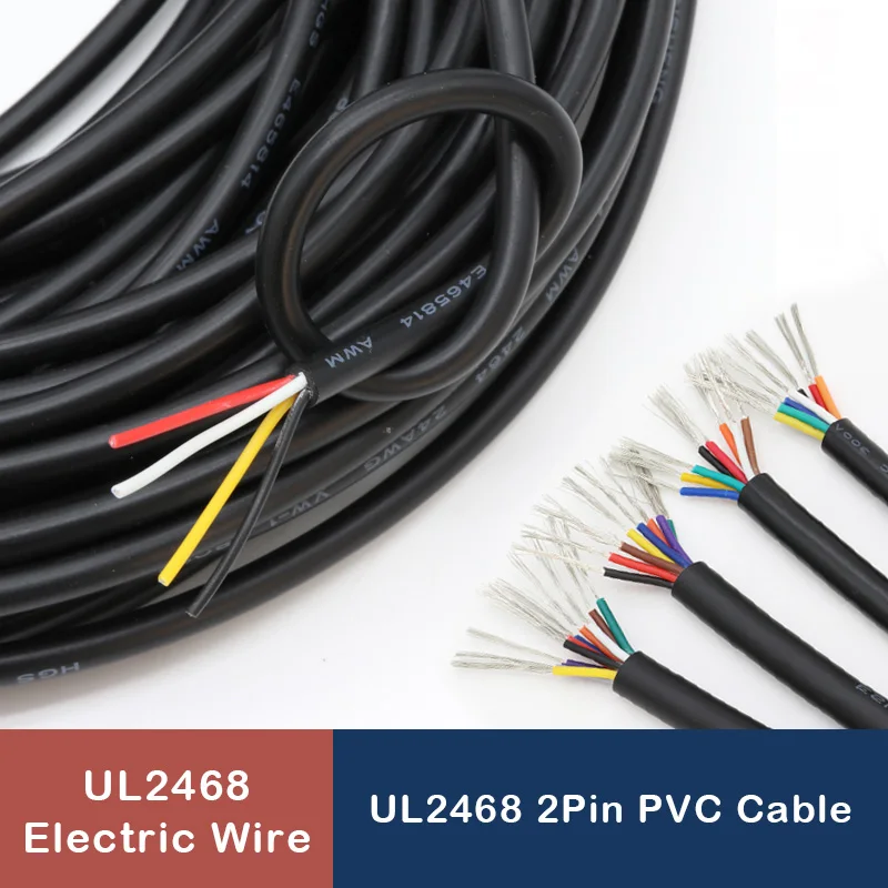 

2/5/10m UL2464 PVC Wire 30 28 26 24 22 20 18 16 14AWG Multi-Core 2 3 4 5 6 7 8 9 10 Cores Channel Audio Power Cable Copper Wires