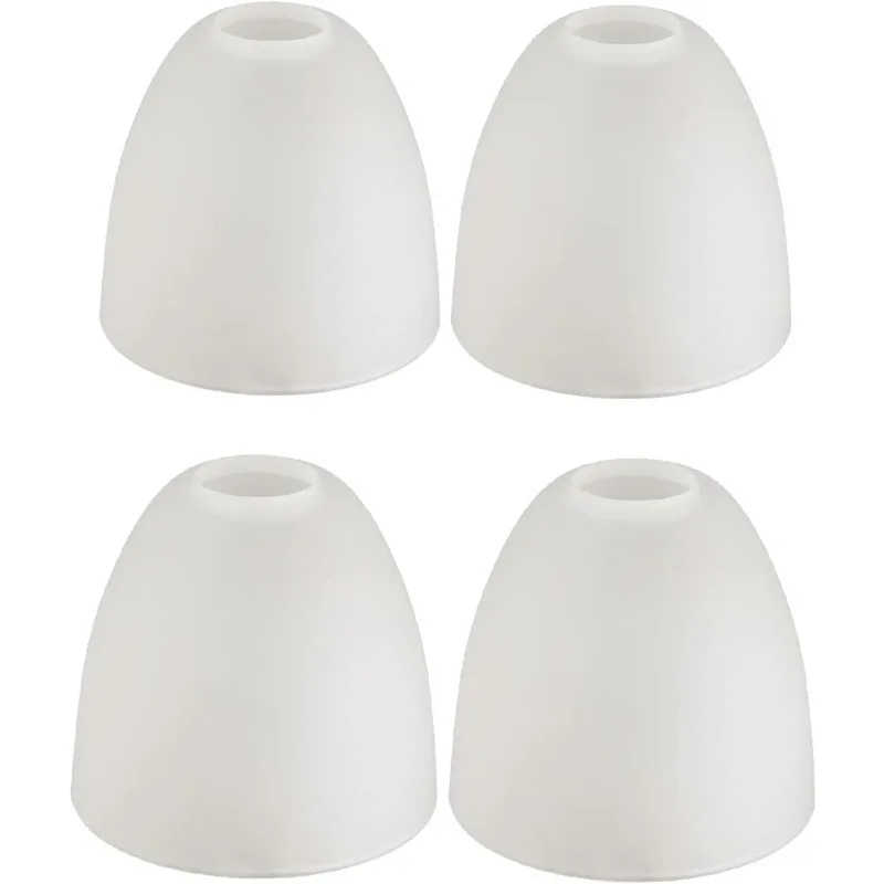 

4Pack Frosted Glass Shade,Bell Shaped Light Fixture Replacement Glass Lamp Globe or Cover with 1.65inch Fitter for Chandelier