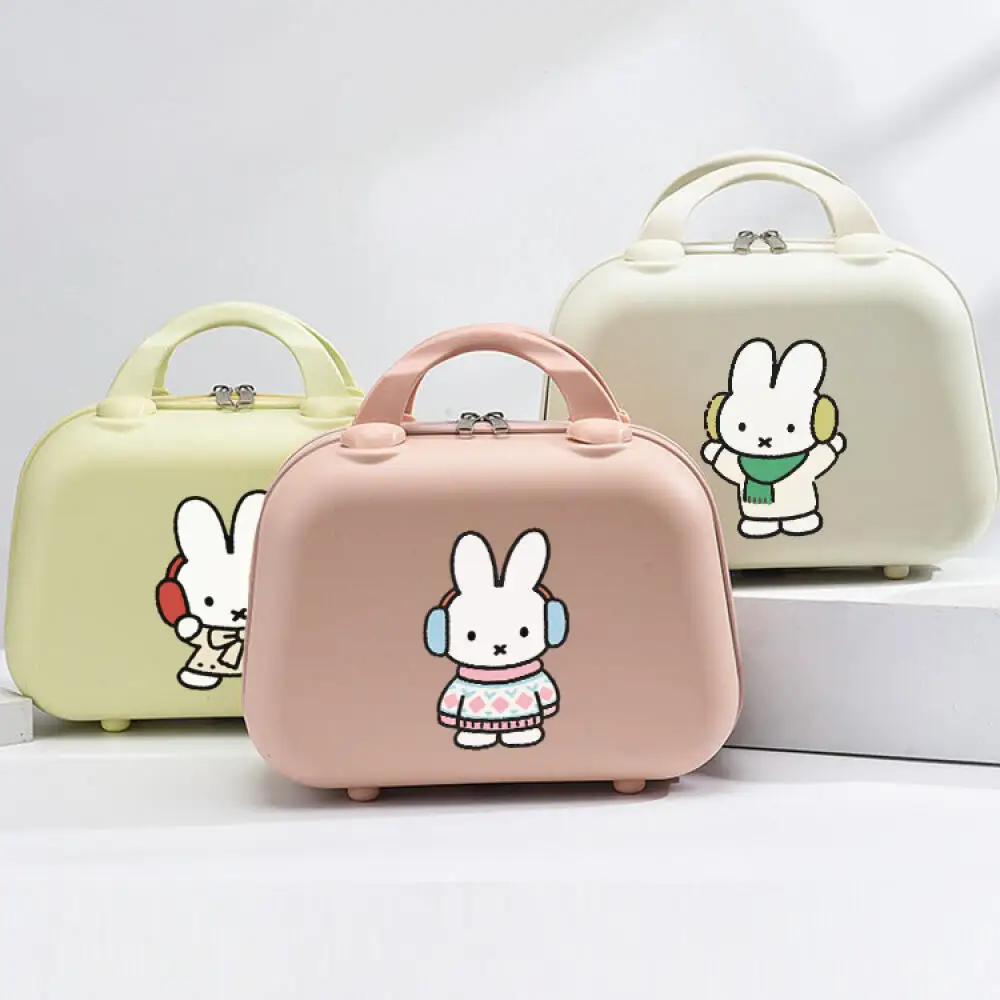

Miffy Rabbit Cartoon Cute Hand-Held Suitcase Creative Gift Box Festival Souvenir Box 14Inch Cosmetic Case Travel Case