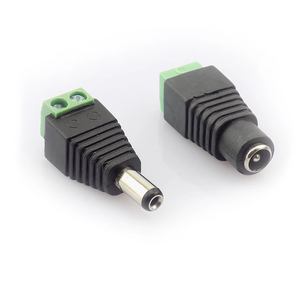 5.5*2.1 مللي متر تيار مستمر مقبس إمداد الطاقة ذكر أنثى موصل قابس 12 فولت سلك كابل محول ل كاميرا تلفزيونات الدوائر المغلقة LED قطاع ضوء A6 #5