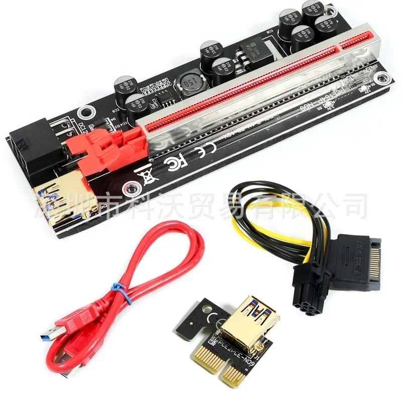 PCI Express 연장 케이블, USB 케이블, GPU 그래픽 카드용 PCIe 어댑터, 30CM 60CM 100CM, 라이저 카드, 1X 16X 3.0 Ver009SPlus