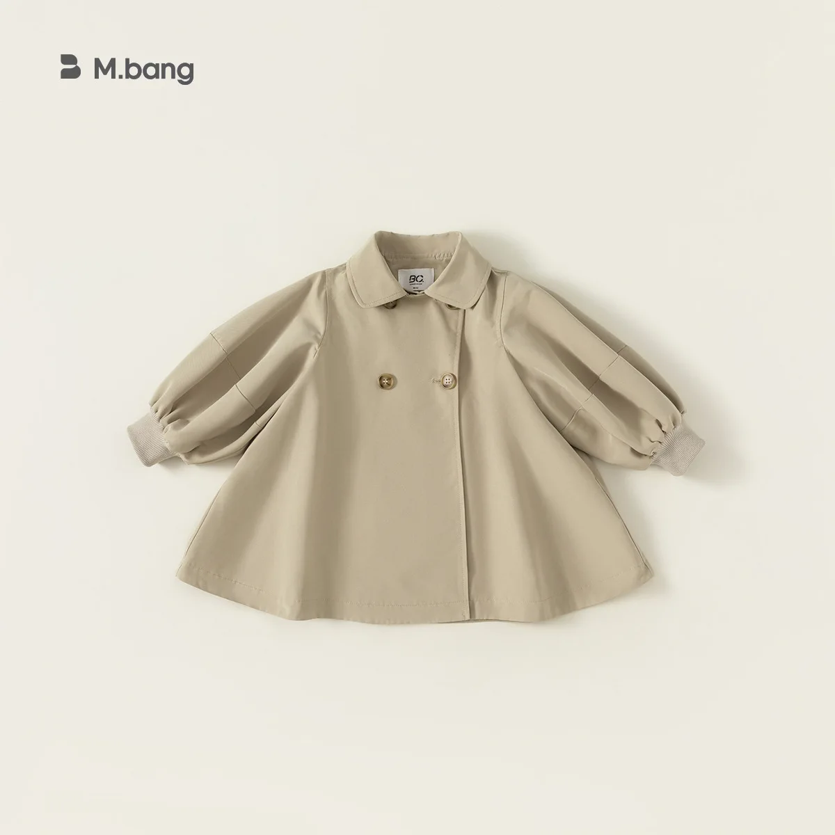 Children's Trench Coat New Autumn Lantern Sleeve Clothes Girls Korean Style Windbreaker Girls' Long-sleeved Jacket 1-8Y