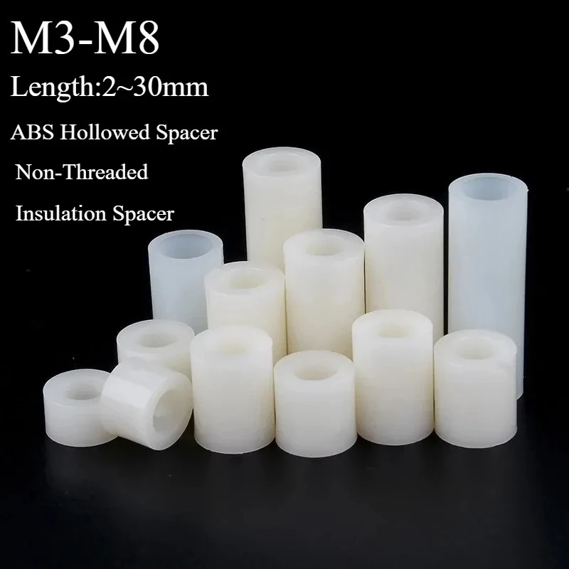 20/50PCS ABS Insulation Isolation Column Plastic Cushion Through Column Nylon Sleeve Round Hole High Column Washer Pillar Spacer