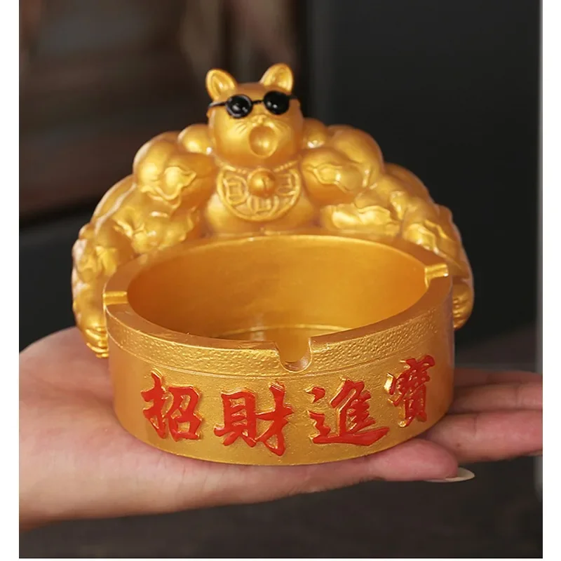 Qilin arm lucky cat ashtray internet celebrity ashtray living room fashionable decorative ornaments