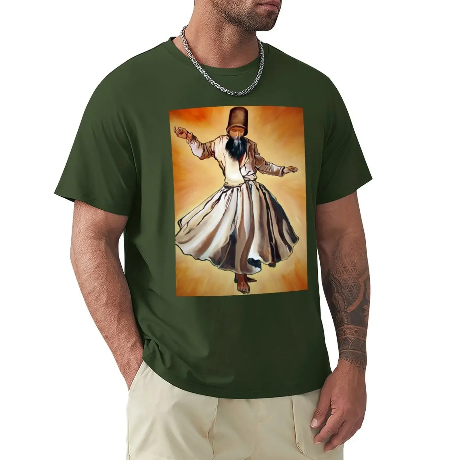 Dancing Dervish Ottoman Dynasty Art T-Shirt hippie clothes animal prinfor boys mens graphic t-shirts