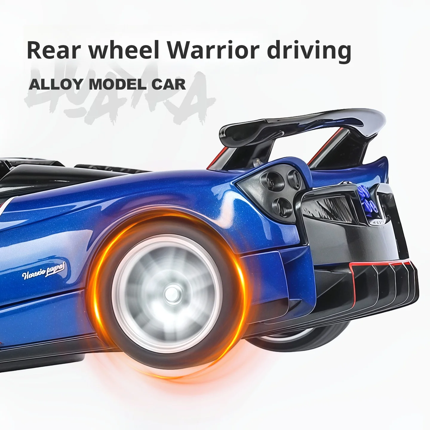 Hochwertiges 1:32 Pagani Huayra, offiziell autorisiertes Legierungsautomodell, Lichter und Geräusche, zurückziehbares Spielzeugauto für Jungen, Geschenk für Sammlerstücke