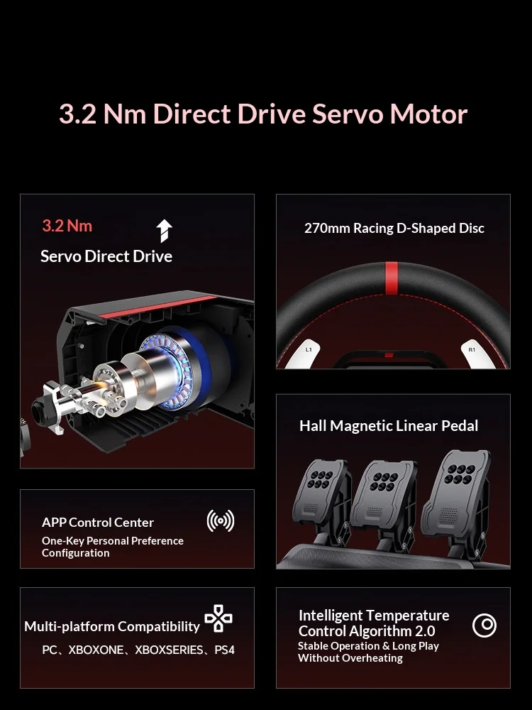 PXN V10 Pro Gaming Car Simulator Racing Gaming Steering Wheel Pedals Vibration Steering Wheel For PC PS4 XBOX ONE XS view 2