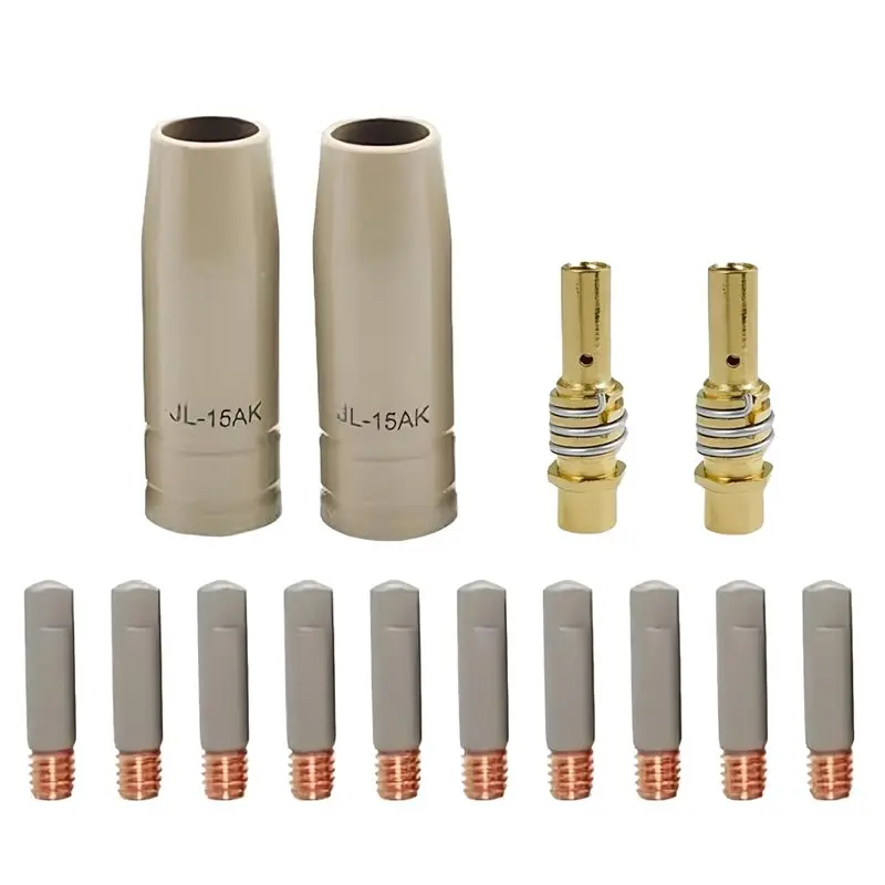 

Mar.Replacement MB15 15AK MIG Welder Accessories(Non-Stick Coating), 14Pcs Mig Welding Nozzle Tips Kit(. 035")