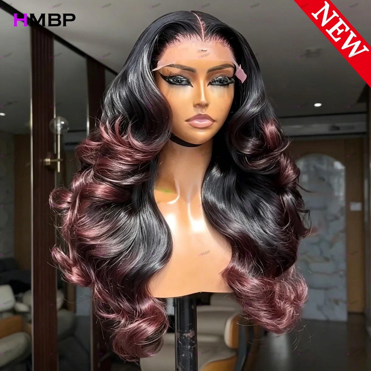 1B 99J Ombre Body Wave Human Hair Wig 5x5/13x4 HD Lace Front Wig Pre Plucked 100% Human Hair Daily Wear Glueless Wig For Women