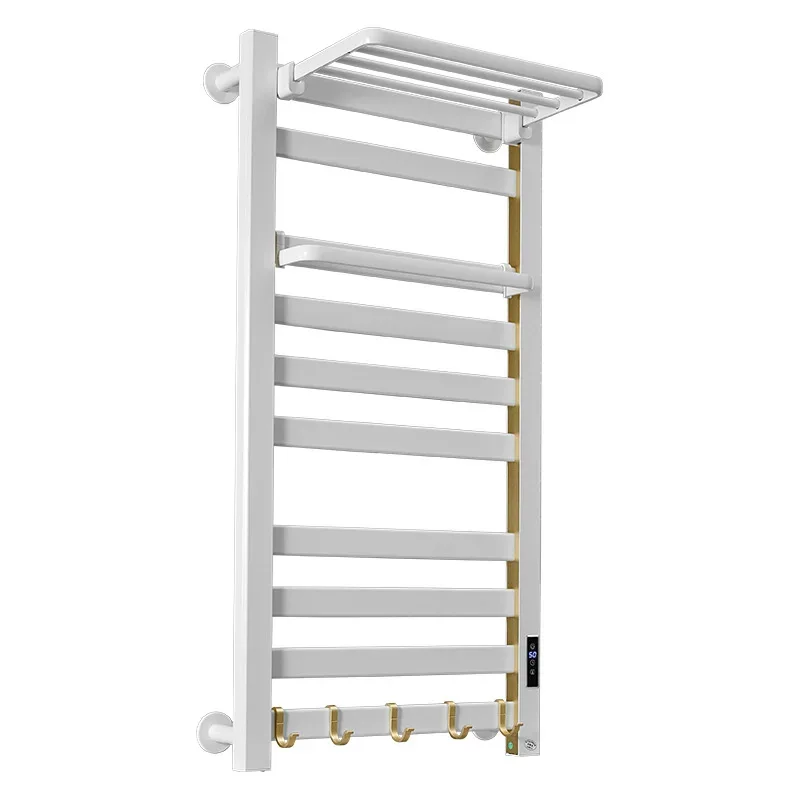 

Timed Heating Electric Towel Rail Bathroom Towel Dryer Carbon Fiber Hotel Toilet Smart Drying Rack For Bathroom Towels