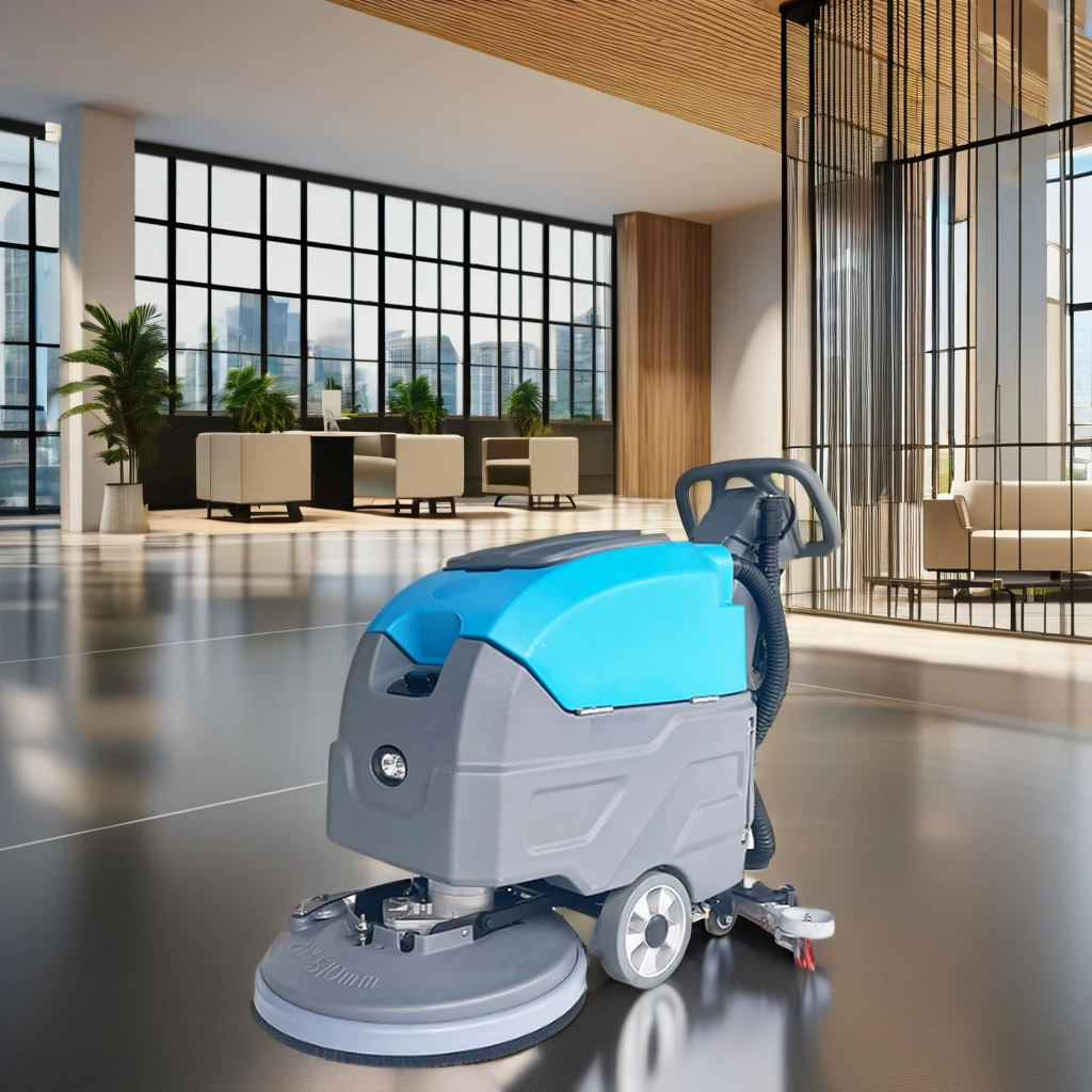 

Промышленная коммерческая поломоечная машина с резервуаром для воды на 45 литров, ручная, самоходная, для уборки полов