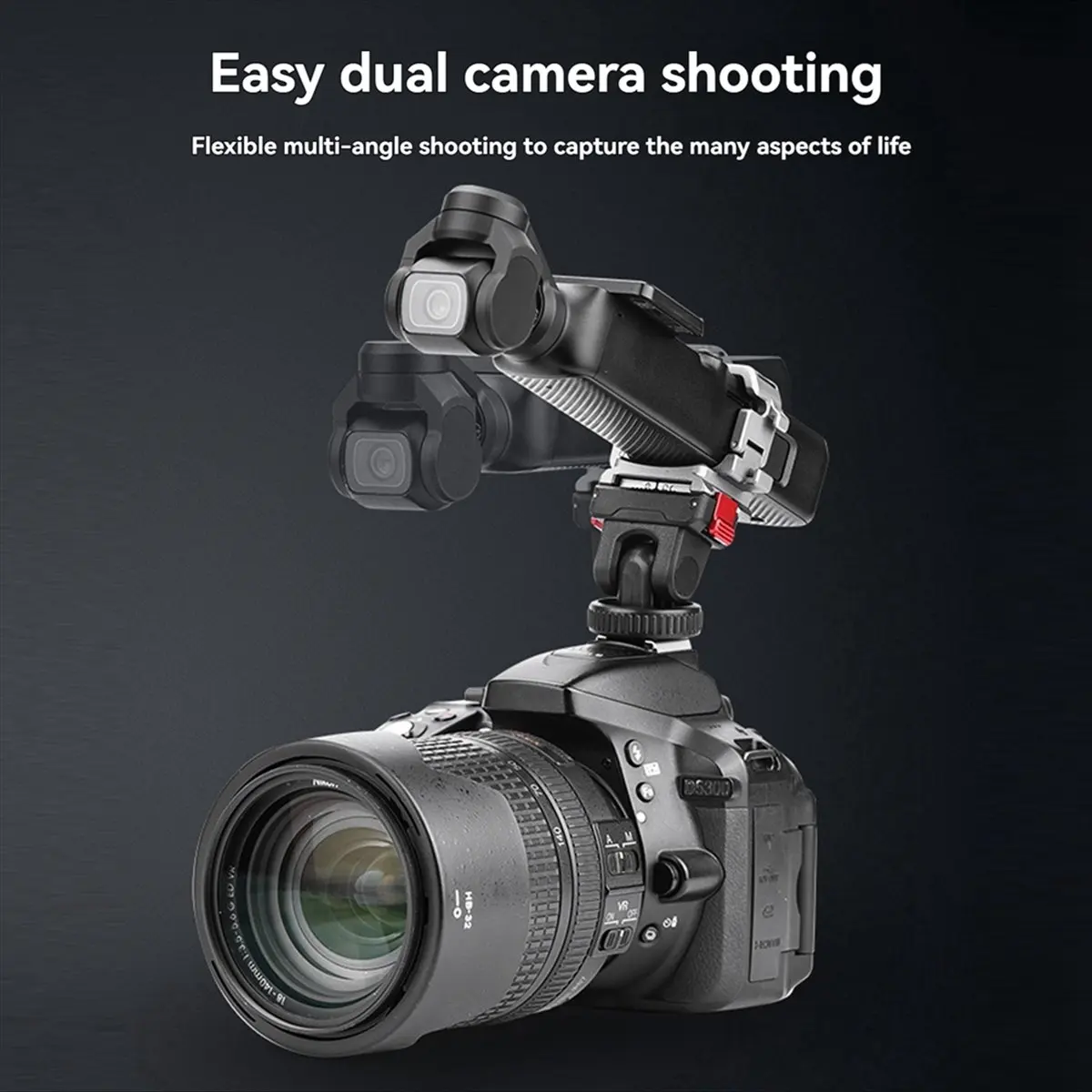 N86R Magnetic Bracket Mount Base for 3 Expansion Adapter Angle Adjustable Camera Desktop Base Stand Holder