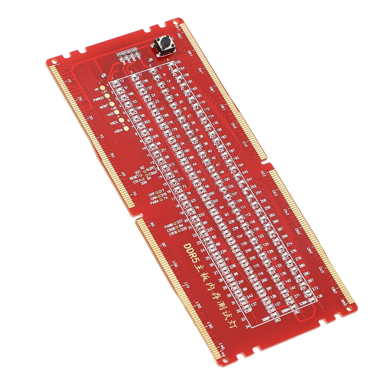 DDR5 Desktop Mainboard Test Card Memory Slot Tester Board with LED Light for Maintenance Mainboard Test Card Memory Slot Tester