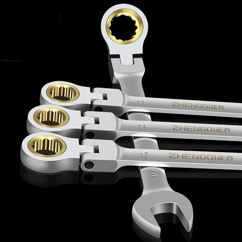 Flex Head Ratcheting Wrench Set Combination Ended Spanner kits Chrome Vanadium Steel Hand Tools Socket Key Car Repair Tools