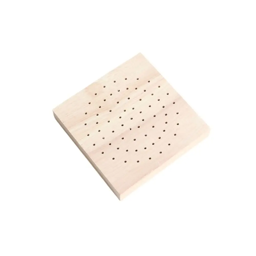2Pcs 61/81 Hole Wooden Polishing Head Storage Board Save Space 10*10cm Nail Tools Storage Stand Creativity Square