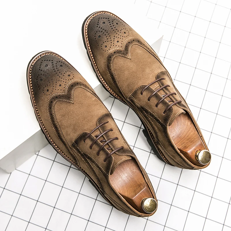 Men's Derby Brogue Shoes Casual Business Formal