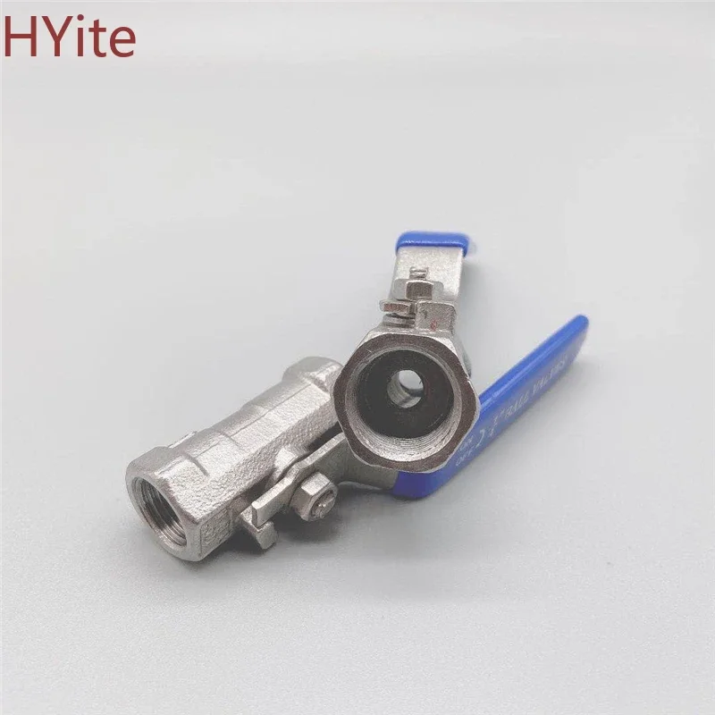 1Pcs Thread Ball Valve Stainless Steel 304 Sanitary Ball Valve 1/4, 3/8, 3/4, 1, 1-1/4, 1-1/2 BSP Female Thread Straight Type