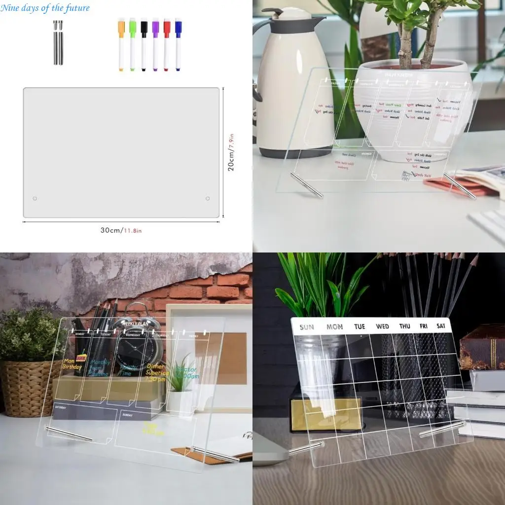 Clear Dry Erases Board Office Desk White Boards Home Acrylic Desktop Memo Board E65A