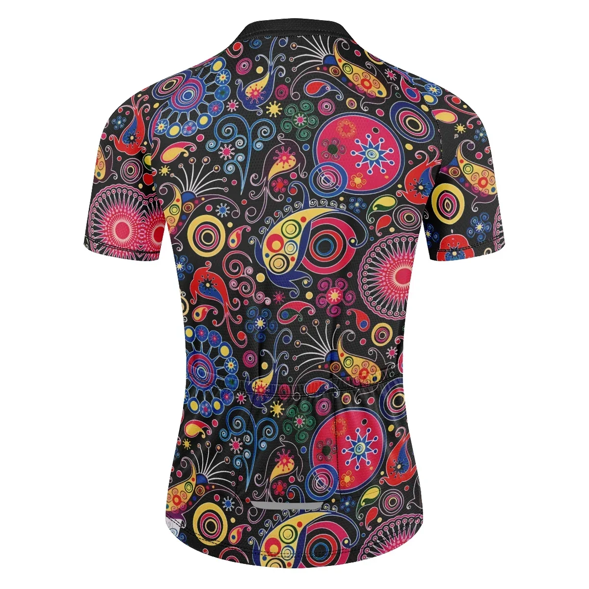 Summer Cycling women's 3D printed colored floral Jersey reflective strip quick drying breathable cycling top sportswear clothing