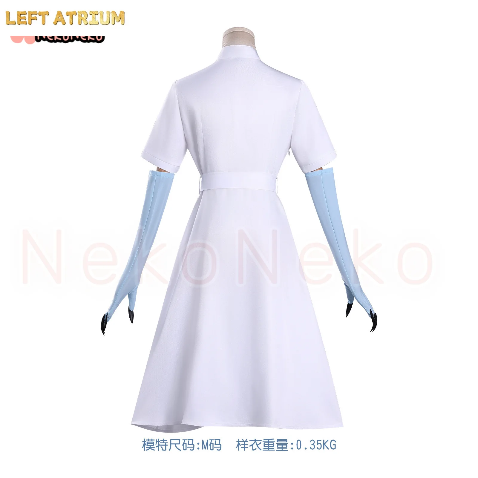 Oumi Shiori Cosplay Costume w Anime This Monster Wants To Eat Me Costume White Long Kawaii Dress Cute Lolita Halloween Suit - view 4