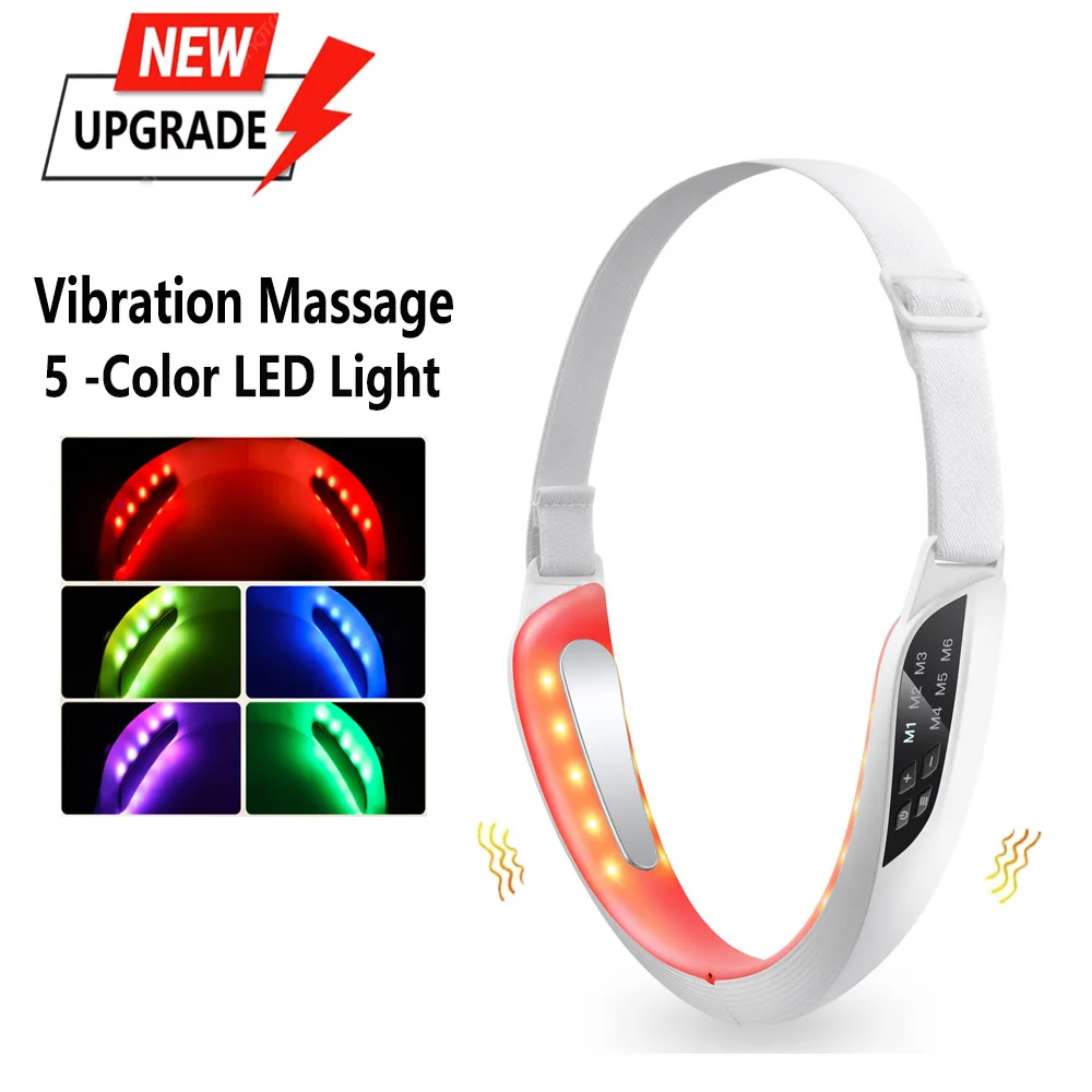 Elektrisch EMS V Face Lifting Beauty-apparaat 6 modi 8 niveaus Micro-stroom gezichtsverstevigende massager Dubbele kinverwijdering Huidverzorging