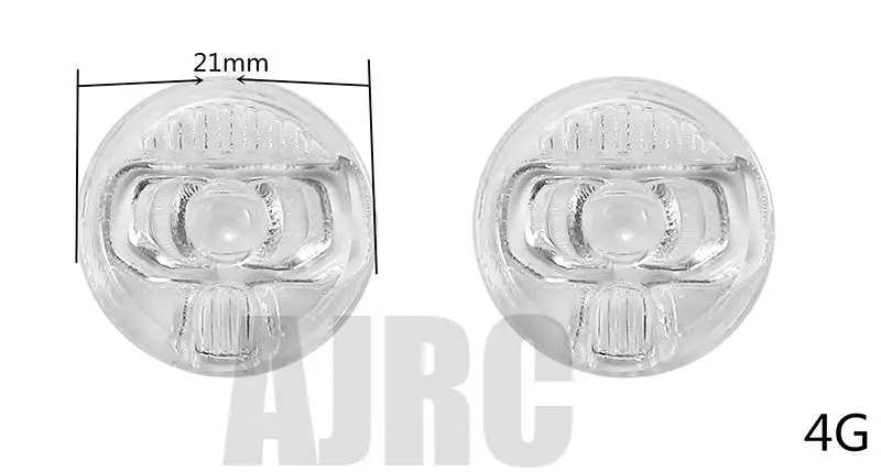 Geschikt voor 1/10 simulatie klimauto SCX10III AXIALE 900/90047 313mm Wrangler Universele koplamp cover LED lamp cup