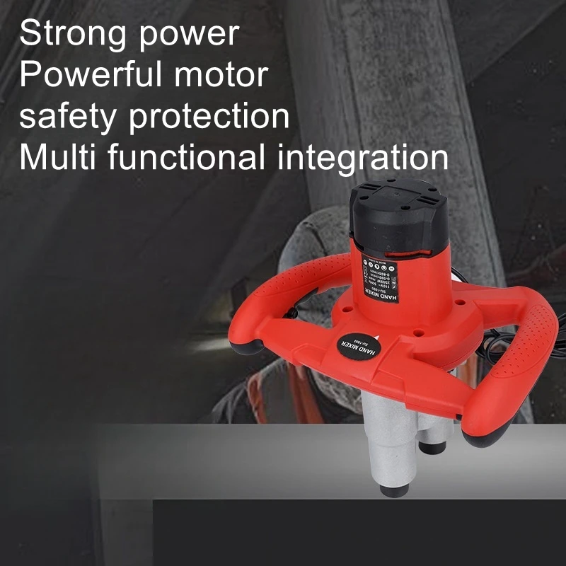 High power cement double head duster putty powder paint coating mixer concrete electric mixer