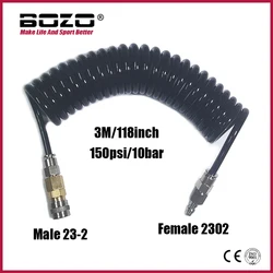 HPA Magazine Coil Hose Female 2302 Male 23-2 Adapter Foster Quick Disconnect Coupler (US) Fill Whip 150psi/10bar