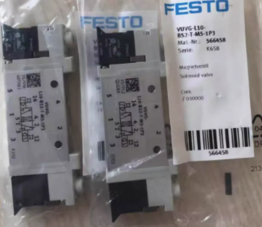 

New original FESTO Solenoid valve VUVG-L10-M52-RT-M5-1P3 566457 VUVG-L10-B52-T-M5-1P3 566458