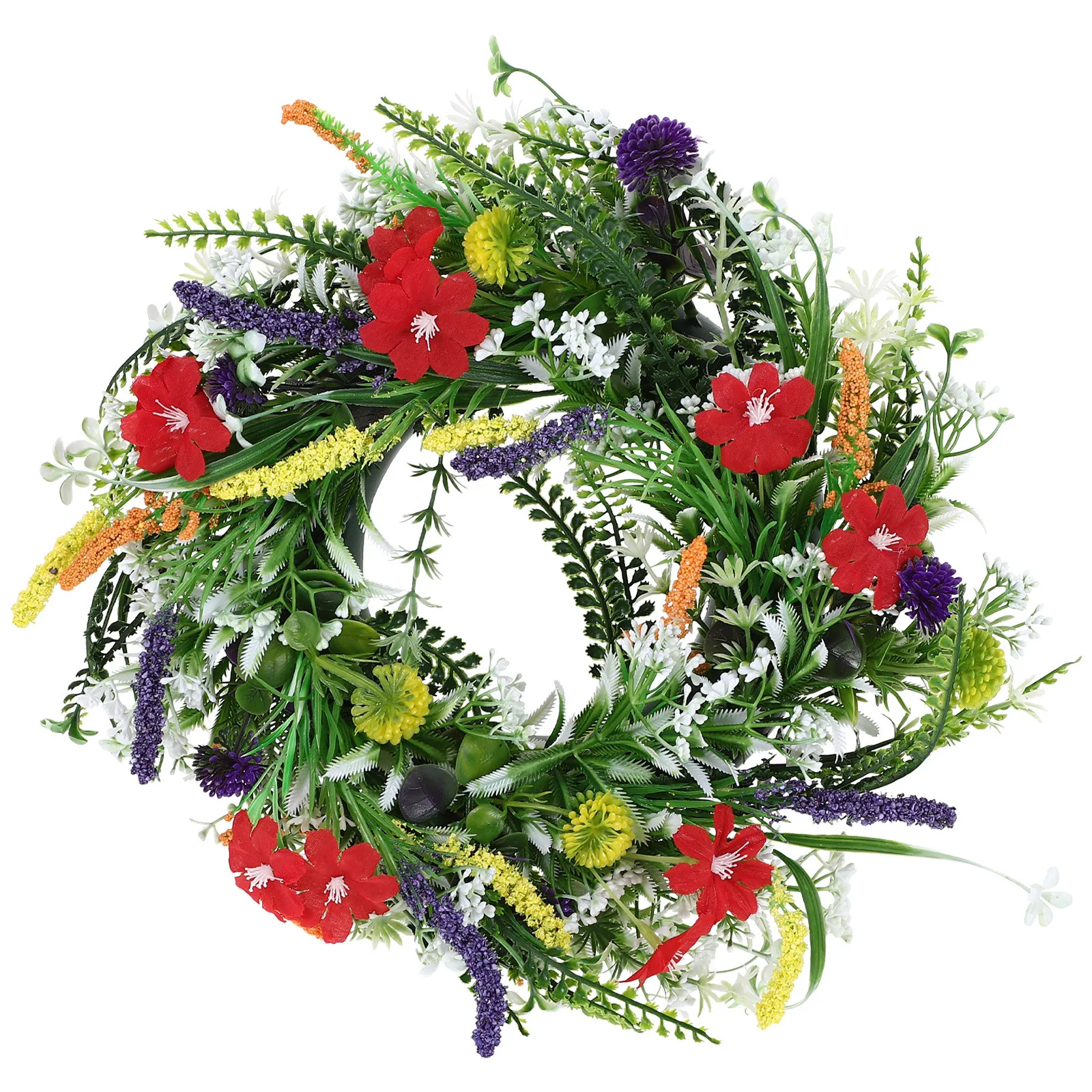 

Artificial Floral Wreath Spring Summer Decorative Door Wreath for Wedding Festival Home Decor Decorative Front Door Wreaths