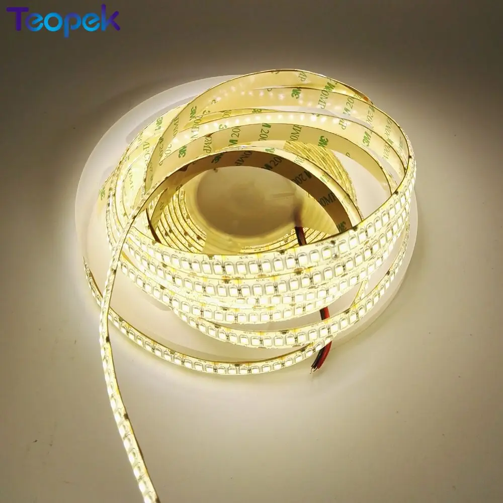 LED Strip 2835 240 LEDs/m DC12V 24 v Hoge Helderheid 1200 LED Enkele Rij Flexibele LED Licht Warm Wit/Wit RGB 5 m/partij