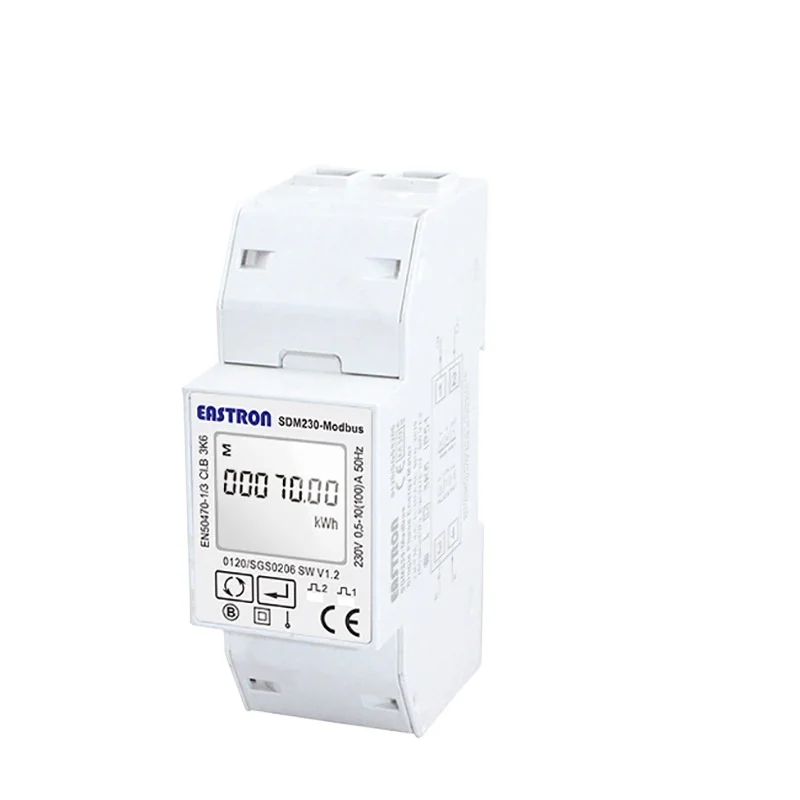 

SDM230Modbus V1 Single-phase Rail Energy Meter, European Standard MID Certification, Photovoltaic Inverter Matching