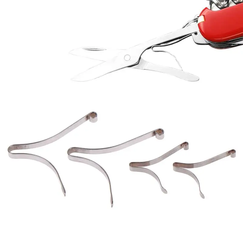 Folding Knife Scissors Spring 1/2Pcs Rustproof 301 Stainless Steel Clip Accessories for 58MM EDC Knife Repair