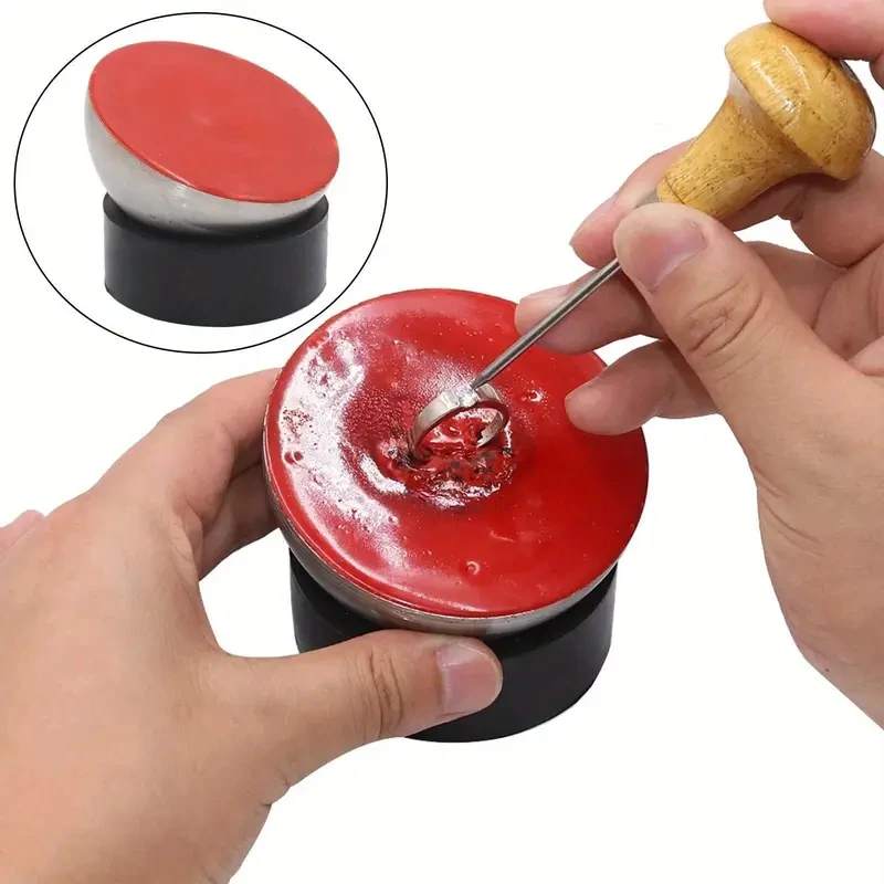 360° Rotatable Jewelry Engraving Block Rubber Ball Sealing Wax Clamp for Diamond Setting Multifunctional Inlay and Carving Tool