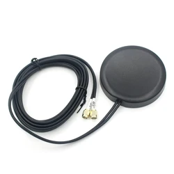 4G LTE GPS 2-in-1 Cabinet Antenna Omnidirectional Positioning Outdoor Waterproof Car Navigator Aerial Receiver SMA Male 3M Cable