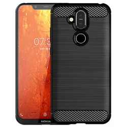 Carbon Fiber Phone Case For Nokia 8.1 X7 Full Protective Case Silicon Anti-Knock Covers For nokia x7 Soft Back Cover Bumper